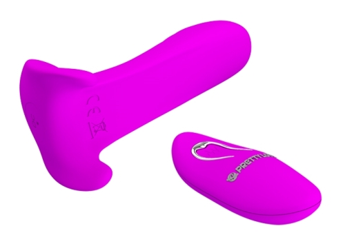 Вибратор со стимулятором клитора фиолетовый PRETTY LOVE Remote Control Massager - 4