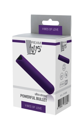 Акумуляторна водонепроникна вібропуля POWERFUL BULLET PURPLE - 2