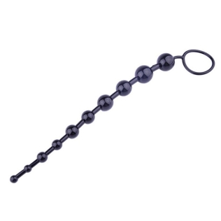 Анальные бусы черные гелевые Jelly Anal Beads SKN-ANL033