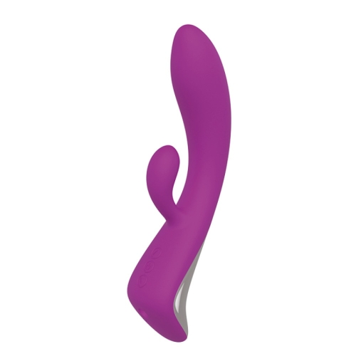 Вибратор с отростком для клитора фиолетового цвета Dream Toys VIBES OF LOVE ROCKING BUNNY - 2