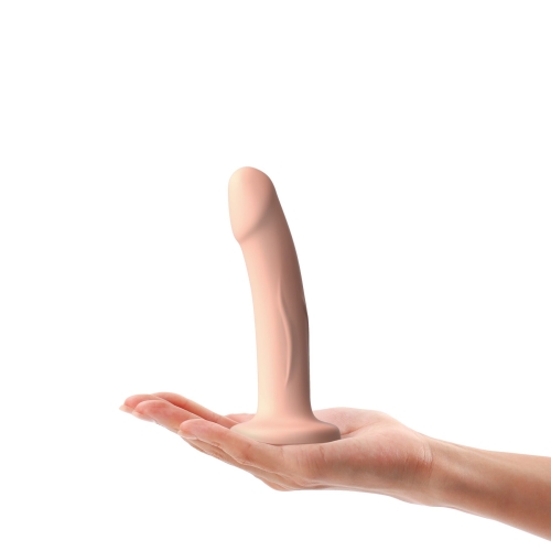 Насадка для страпону на присосці термоактивна силіконова тілесного кольору Dorcel Real Pleasure розмір S - 3