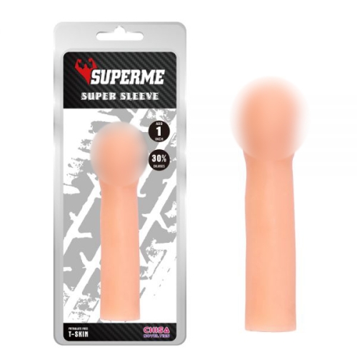 Насадка на член удлиняющая телесного цвета Chisa Super Sleeve - 1