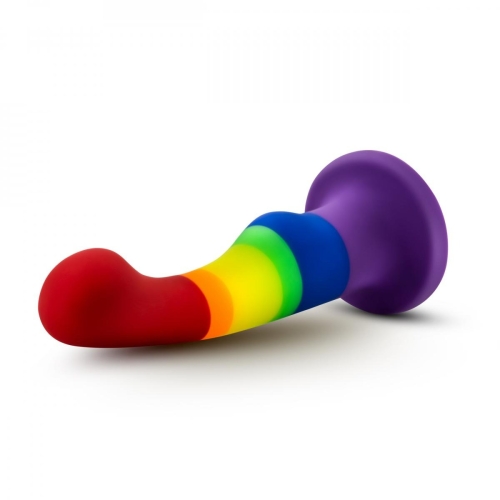 Фалоімітатор не реалістичний на присосці райдужний Blush Pride довжина 130 мм - 2