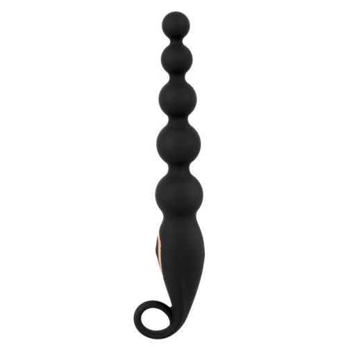 Анальные виброшарики черные Anos Vibrating Anal Beads - 3