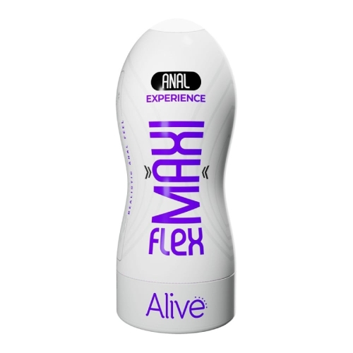 Мастурбатор у колбі Анус бежевого кольору Alive Maxi Flex Anal Experience - 3
