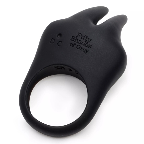 Эрекционное виброкольцо серого цвета Fifty shades of grey Sensation rechargeable vibrating love ring - 3