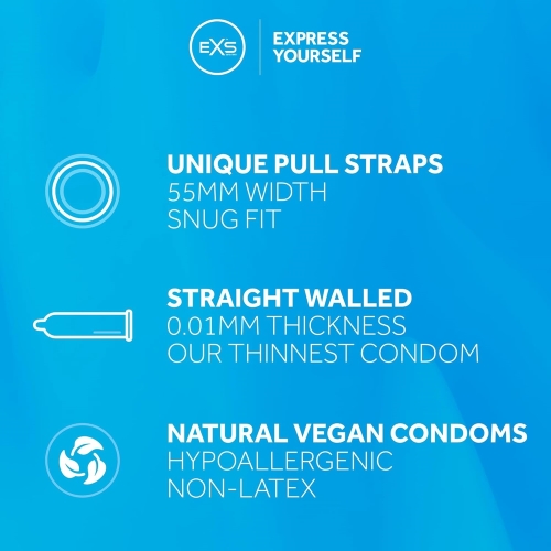 Без латексные ультратонкие презервативы EXS Pull Non-Latex Condom №1 1 штука - 2