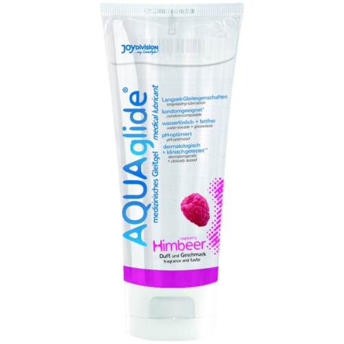 Оральный лубрикант со вкусом малины на водной основе JOY Division Aquaglide Rasperry Lubricant 100 мл - 1