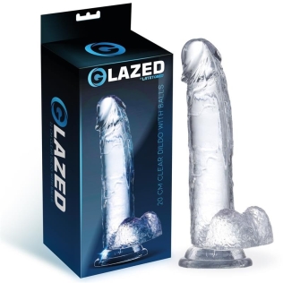 Фалоімітатор реалістичний на прозорий присоску Latetobed ​​Realistic Dildo Testicles