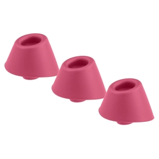 Сменные насадки для Duo Heads Raspberry красного цвета Womanizer размер S 3 штуки