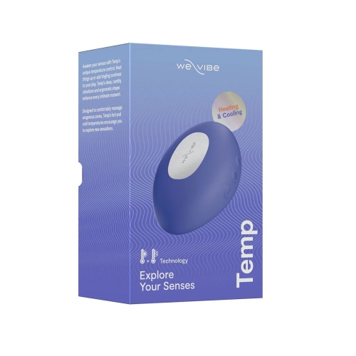Вібратор для стимуляції клітора із підігрівом синій We-Vibe Temp Lavender Blue - 13