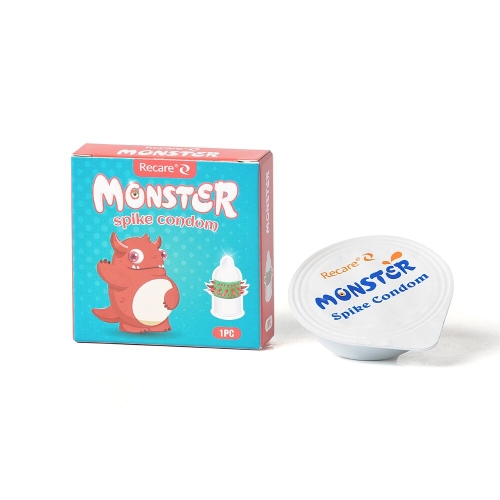 Презерватив прозрачный с рядами шипов Recare Monster Spike Condom - 3