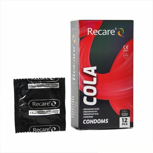 Презервативы с пупырышками и ребрами аромат Кола Recare Cola Dotted&amp;amp;Ribbed Condoms Holographic 12 штук