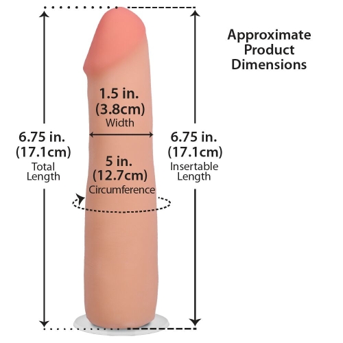 Фаллоимитатор реалистичный на присоске телесный Doc Johnson The Realistic Cock ULTRASKYN - 7 Inch Vanilla - 5