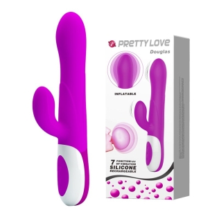 Вібратор зі стимуляцією клітора фіолетовий LYBAILE Pretty Love DOUGLAS 