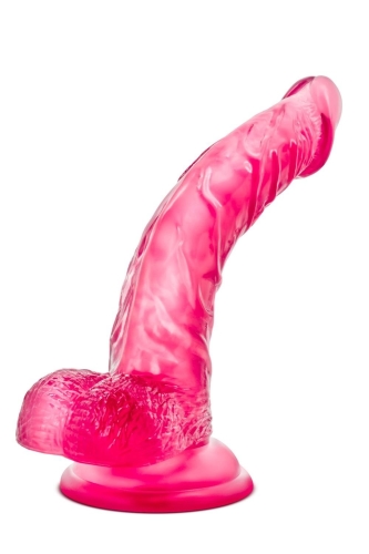 Фалоімітатор реалістичний з мошонкою на рожевий присосці Blush b Yours - 1