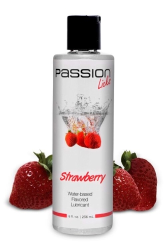 Лубрикант оральный на водной основе со вкусом клубники Passion Licks Сandy 236 мл - 1