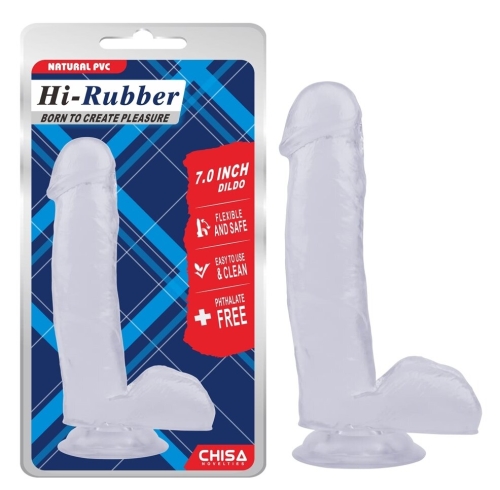 Фалоімітатор реалістичний на присоску прозорий CHISA 7.0 Inch Dildo - 1