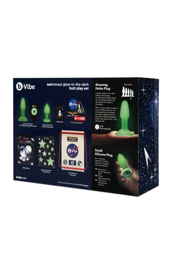 Набор анальных игрушек светящихся в темноте разных цветов B Vibe 10 предметов - 9