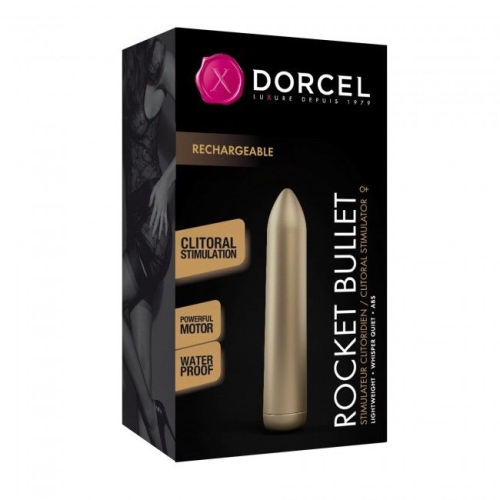 Вібропуля для клітора золота Dorcel Rocket Bullet - 3