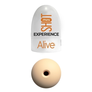Карманный мастурбатор для мужчин бежевый Alive Mini Shot Experience 