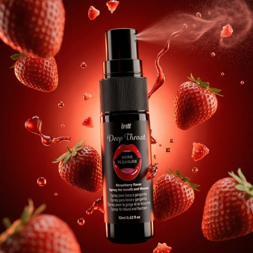 Спрей для глубокого минета с клубничным вкусом Intt Deep Throat Oral Spray Strawberry 12 мл - 5