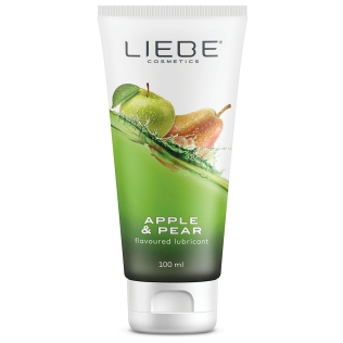 Оральный лубрикант на водной основе со вкусом и ароматом яблока и груши Liebe Lubricant 100 мл