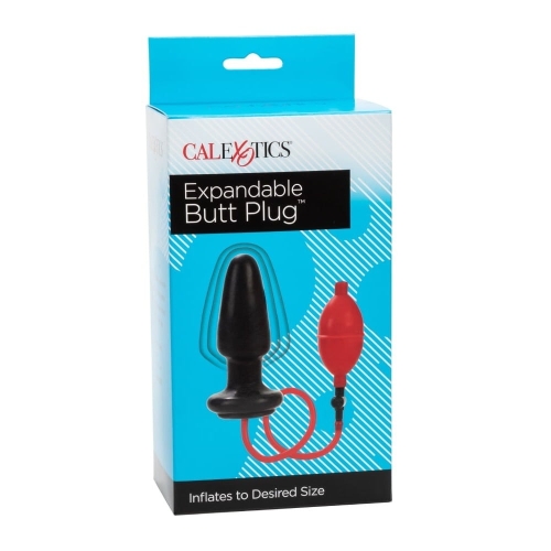 Анальная пробка с насосом-грушей черно-красная Expandable Butt Plug California Exotic - 5