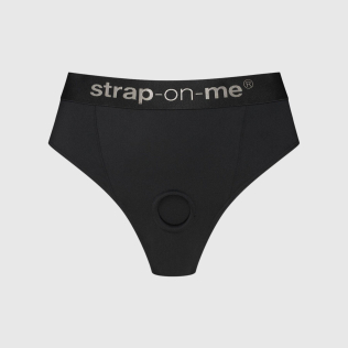 Трусики для страпона черные Strap-On-Me Harness Lingerie Idole размер S