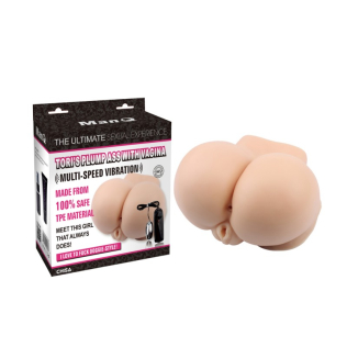 Мастурбатор вагина и анус с вибрацией телесного цвета Chisa Toris Plump Ass With Vagina