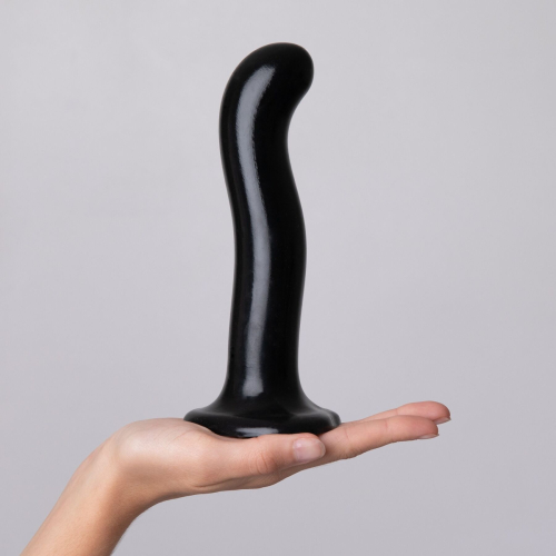 Насадка для страпона силиконовая черного цвета Strap On Me P&amp;amp;G-Spot Dildo размер L - 2