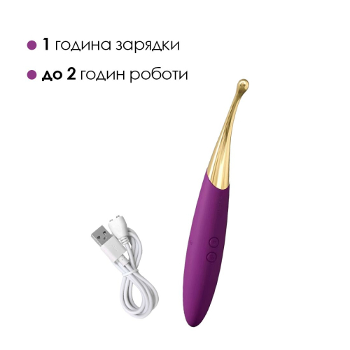 Клиторальный стимулятор с двумя дополнительными насадками фиолетового цвета Svakom Beatrice - 6
