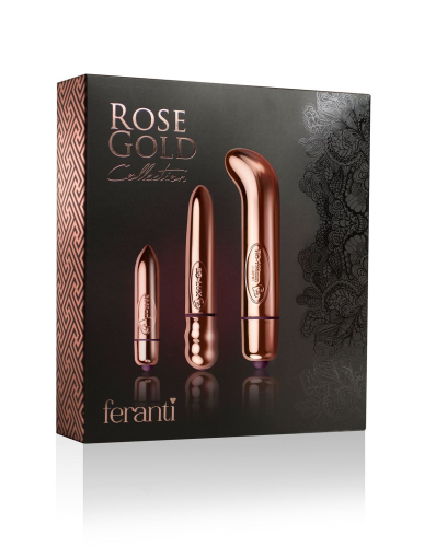 Набір вишуканих вібраторів для клітора і точки G Rocks Off Rose Gold - 2