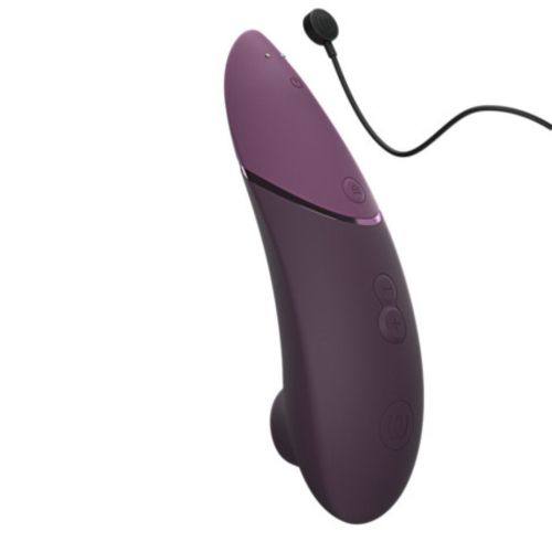 Вакуумний кліторальний стимулятор фіолетового кольору Womanizer Next Dark - 4