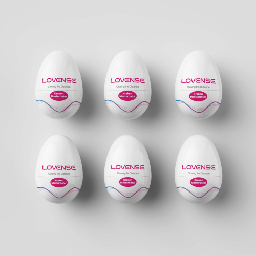 Набір мастурбаторів яєць для члена білого кольору Lovense Kraken masturbator egg box - 4