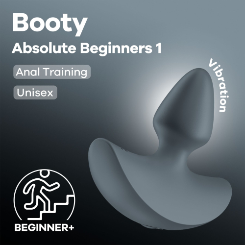 Анальна вібропробка для початківців сірого кольору Satisfyer Booty Absolute Beginners 1 - 6