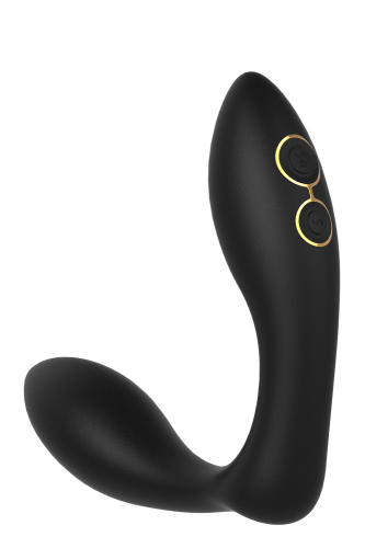 Вибромассажер со стимуляцией клитора и простаты с пультом ДУ чёрный Dream Toys ELITE RENEE LUXXE - 4