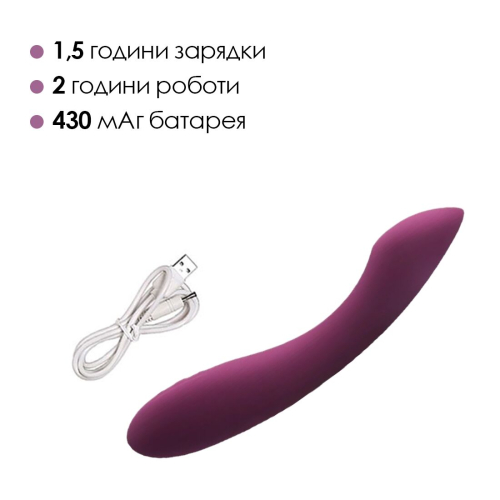 Вібратор для точки G фіолетового кольору Svakom Amy 2 - 5