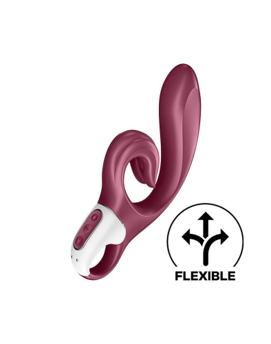 Вибратор с отростком для клитора красного цвета Satisfyer Love Me - 1