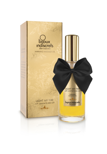 Согревающее массажное масло Light My Fire со вкусом и ароматом соленой карамели Bijoux Cosmetiques 100мл - 1