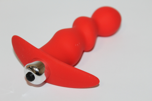 Вибратор для вагинальной и анальной стимуляции SWEET TOYS L 95 мм D 27 мм, цвет красный - 2
