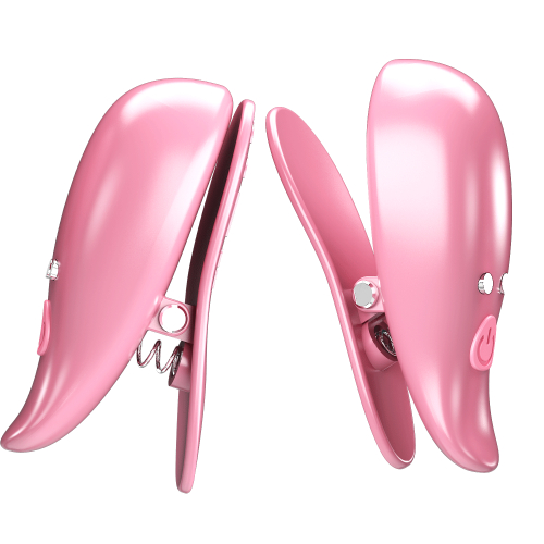 Вибраторы-зажимы для сосков розовые Lybaile Pretty Love Leaf - 2