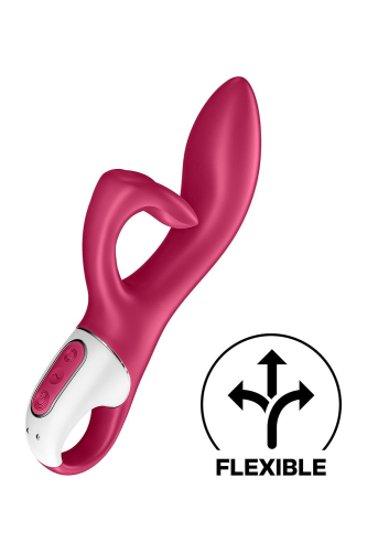 Вибратор с отростком для клитора красного цвета Satisfyer Embrace me Berry - 3