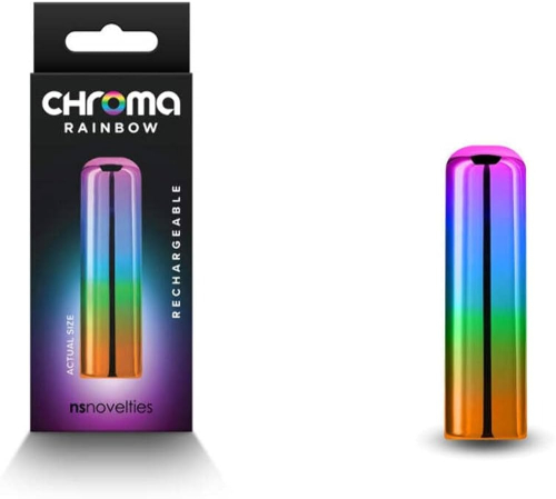 Віброкуль для стимуляції клітора райдужний NS Novelties Chroma Rainbow розмір S - 1
