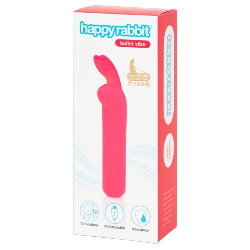 Мини вибратор для стимуляции клитора розового цвета Fifty shades of grey Happy Rabbit Rechargeable Bullet Pink - 5
