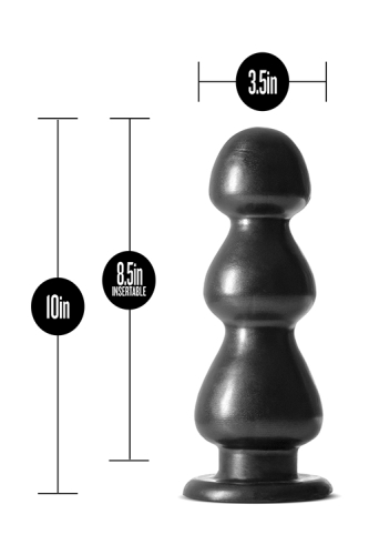 Велика чорна анальна пробка JET FIERCE CARBON METALLIC BLACK - 3