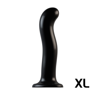 Насадка для страпона силиконовая черного цвета Strap On Me P&amp;amp;G-Spot Dildo размер XL
