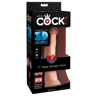 Фаллоимитатор реалистичный на присоске бежевого цвета Pipedream King сock длина 210