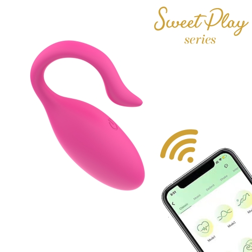 Смарт виброяйцо вагинальное розовое Erospace Sweet Play Egg App Controlled A9 - 4