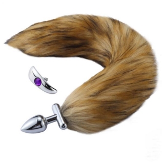 Анальна пробка з лисячим хвостиком Deformable Fox Tail